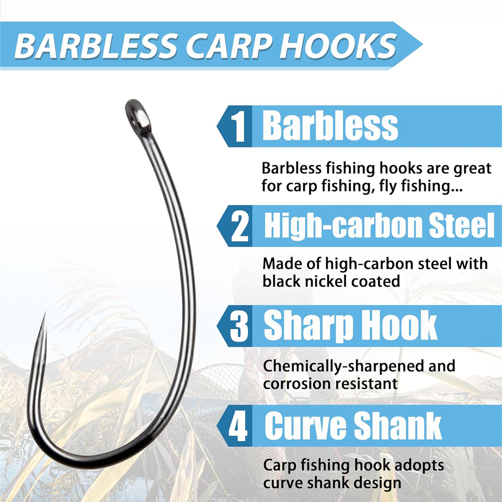 180 Stück Barbless Angelhaken  – Fishing Hook Assortment Bewertung und Preis